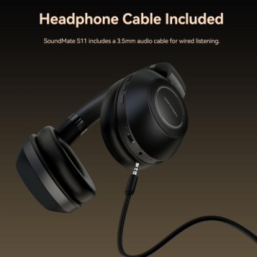 Наушники Vention S11 SoundMate Wireless Black (NBBB0) Наушники Vention S11 SoundMate Wireless Black (NBBB0)