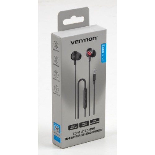 Наушники Vention Echo Lite 3.5mm In-Ear Wired Black (GBABAV)