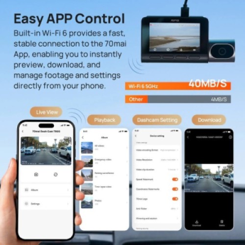 Видеорегистратор Xiaomi 70mai Dash Cam 4K T800-2 2562Gb Premium Set (1182547) Видеорегистратор Xiaomi 70mai Dash Cam 4K T800-2 2562Gb Premium Set (1182547)