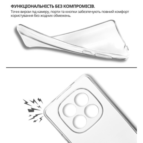 Чехол для мобильного телефона BeCover Xiaomi Redmi Note 15 Pro 5G Transparent (714975) Чехол для мобильного телефона BeCover Xiaomi Redmi Note 15 Pro 5G Transparent (714975)