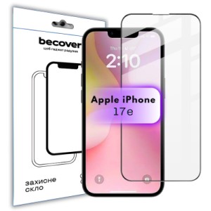 Стекло защитное BeCover Apple iPhone 17e Black (715141)