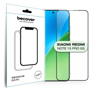 Стекло защитное BeCover Xiaomi Redmi Note 15 Pro 5G Black (714891)