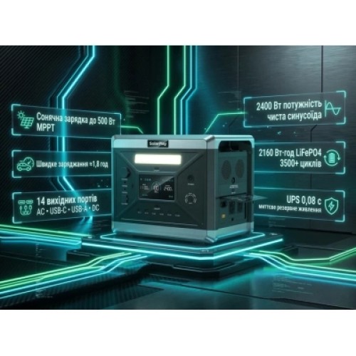 Зарядная станция SolarPlay BCQ2501 2400W 2160Wh (BCQ2501)