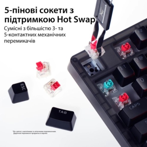 Клавиатура HyperX Origins 2 1800 HX Red USB UA Black (B4QS4AA)