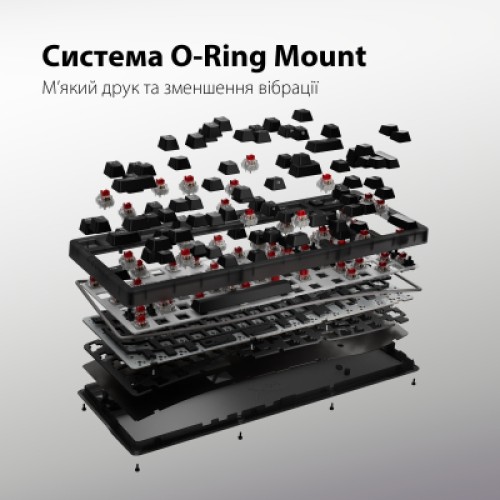 Клавиатура HyperX Origins 2 65 HX Red USB UA Black (B4QS3AA)