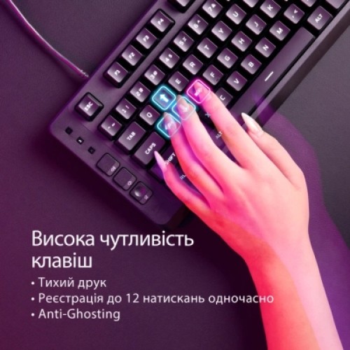 Клавиатура HyperX Eve 1800 USB UA Black (B7JE0AA) Клавиатура HyperX Eve 1800 USB UA Black (B7JE0AA)