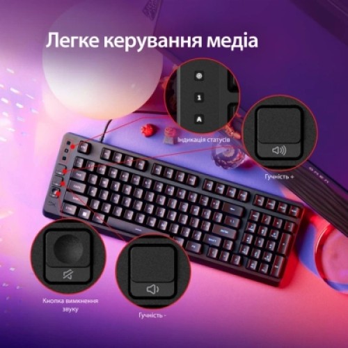 Клавиатура HyperX Eve 1800 USB UA Black (B7JE0AA) Клавиатура HyperX Eve 1800 USB UA Black (B7JE0AA)