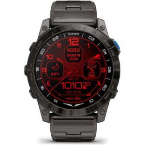 Смарт-годинник Garmin D2 Mach 1 PRO, 51mm, Saph, Carbon Gray DLC w/Ti band, GPS (010-02804-81)