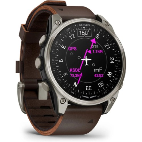 Смарт-часы Garmin D2 Mach 2, 47mm, Saph, Bare Ti/Blk w/LthrBd, GPS (010-02904-31) Смарт-часы Garmin D2 Mach 2, 47mm, Saph, Bare Ti/Blk w/LthrBd, GPS (010-02904-31)