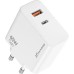Зарядное устройство Grand-X GaN 1xUSB-C + 1xUSB 65W PD3.0 QC4.0 AFC SCP FCP white (CH-960W)