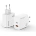 Зарядное устройство Grand-X GaN 1xUSB-C + 1xUSB 65W PD3.0 QC4.0 AFC SCP FCP white (CH-960W)