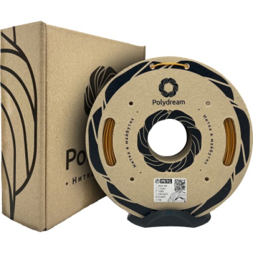 Пластик для 3D-принтера Polydream PETG 1,75mm 1,2кг Tansparent golden (PETG8008/12) Пластик для 3D-принтера Polydream PETG 1,75mm 1,2кг Tansparent golden (PETG8008/12)