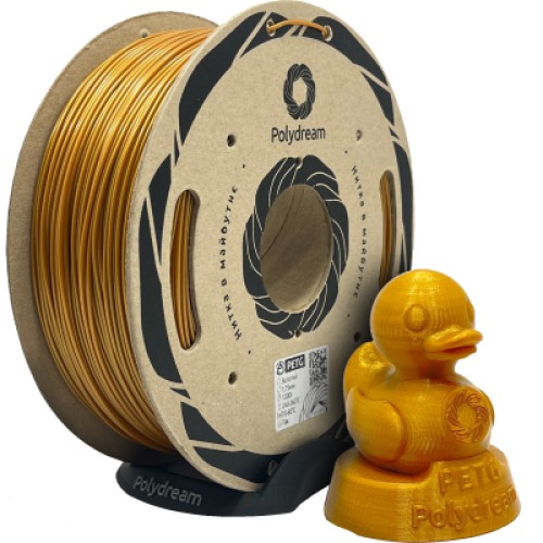 Пластик для 3D-принтера Polydream PETG 1,75mm 1,2кг Tansparent golden (PETG8008/12) Пластик для 3D-принтера Polydream PETG 1,75mm 1,2кг Tansparent golden (PETG8008/12)