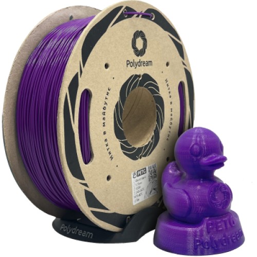 Пластик для 3D-принтера Polydream PETG 1,75mm 1,2кг Purple (PETG4005/12) Пластик для 3D-принтера Polydream PETG 1,75mm 1,2кг Purple (PETG4005/12)