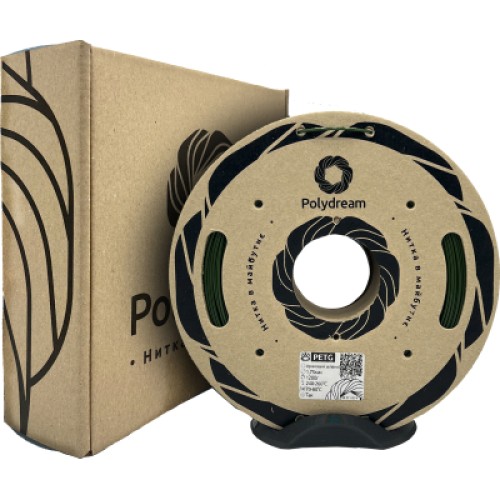 Пластик для 3D-принтера Polydream PETG 1,75mm 1,2кг Khaki green chrome (PETG6020/12)