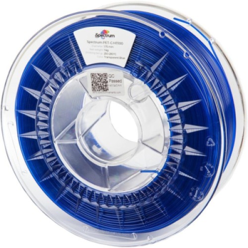 Пластик для 3D-принтера Spectrum PET-G HT100 1.75mm 1kg TRANSPARENT BLUE (80403)