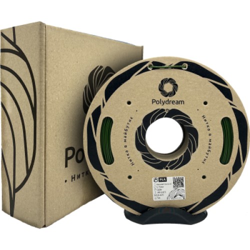 Пластик для 3D-принтера Polydream PLA 1,75mm 1,2кг Khaki green chrome (PLA6020/12)