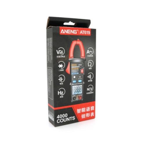 Токовые клещи ANENG AT619 V (AC/DC), A (AC), Ω, C, Hz (NCV, True RMS) (AT619) Токовые клещи ANENG AT619 V (AC/DC), A (AC), Ω, C, Hz (NCV, True RMS) (AT619)