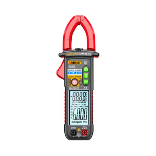 Токовые клещи ANENG PN102 V (AC/DC), A (AC), Ω, C, Hz (NCV). Data Hold, прозвонка, тест диодов, подсветка. (PN102)