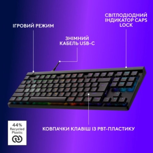 Клавиатура Logitech G515 Rapid TKL Wired USB UA Black (920-013861)