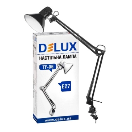 Настольная лампа Delux TF-06 E27 Чорна (90012371)