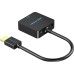 Переходник HDMI M to VGA F 1080P 60Hz 3,5mm Audio Micro USB (F) powered Vention (ACRBB)