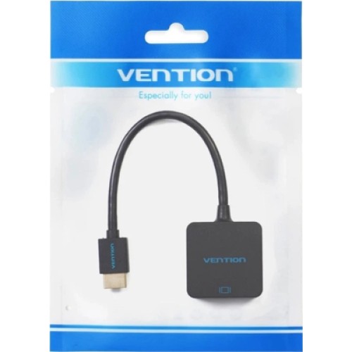 Переходник HDMI M to VGA F 1080P 60Hz 3,5mm Audio Micro USB (F) powered Vention (ACRBB)