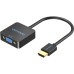 Переходник HDMI M to VGA F 1080P 60Hz 3,5mm Audio Micro USB (F) powered Vention (ACRBB)