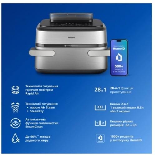 Мультипечь Philips Ovi Dual SteamFry (NA565/02)