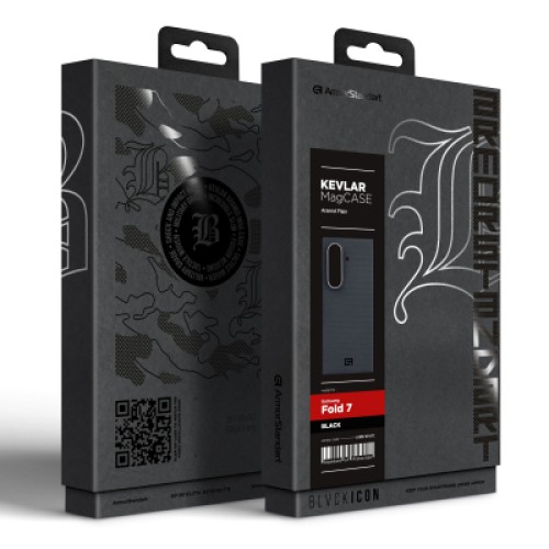 Чехол для мобильного телефона Armorstandart BlackIcon Aramid Plain MagCase Samsung Fold 7 Black (ARM90167)