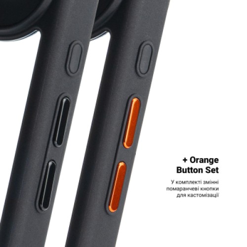 Чехол для мобильного телефона Armorstandart Unit MagCase Apple iPhone 17 Air Black + Orange Button Set (ARM90582)