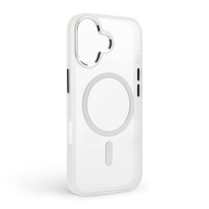 Чехол для мобильного телефона Armorstandart Unit MagCase Apple iPhone 17 Clear Silver + Orange Button Set (ARM90581)