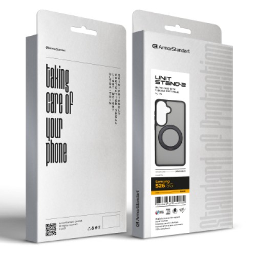 Чехол для мобильного телефона Armorstandart Unit Stand2 Samsung S26 5G Black (ARM88867) Чехол для мобильного телефона Armorstandart Unit Stand2 Samsung S26 5G Black (ARM88867)