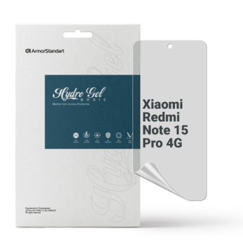 Пленка защитная Armorstandart hydrogel Matte Xiaomi Redmi Note 15 Pro 4G (ARM89630)