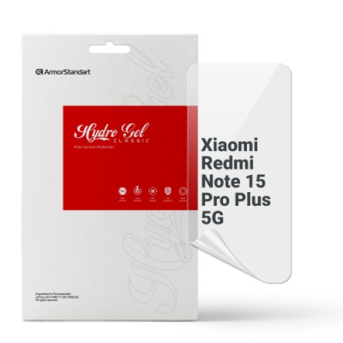 Пленка защитная Armorstandart hydrogel Xiaomi Redmi Note 15 Pro Plus 5G (ARM89622) Пленка защитная Armorstandart hydrogel Xiaomi Redmi Note 15 Pro Plus 5G (ARM89622)