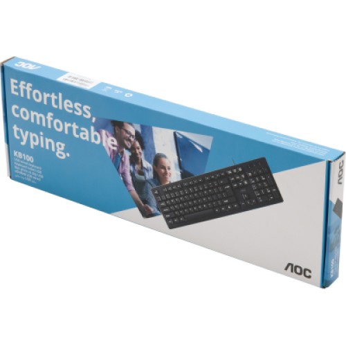 Клавиатура AOC KB100B USB UA Black (KB100B/97) Клавиатура AOC KB100B USB UA Black (KB100B/97)