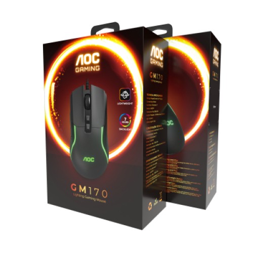 Мышка AOC GM170B LED USB Black (GM170B/LA)