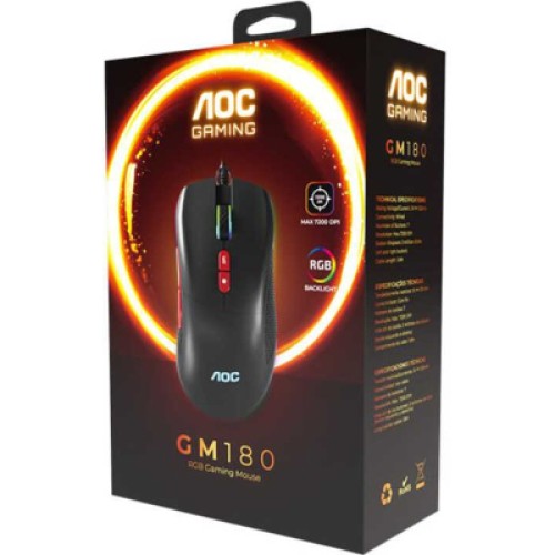 Мышка AOC GM180B LED USB Black (GM180B/LA)