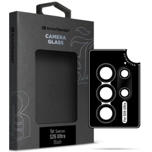 Стекло защитное Armorstandart Supreme BI camera Samsung S26 Ultra Black (ARM90425)