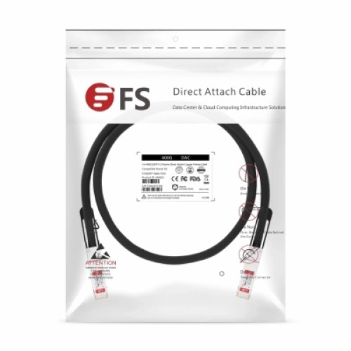Кабель Customized 400G QSFP112 Passive Direct Attach Copper Twinax Cable FS (QSFP-400G-PCxxx/350633) Кабель Customized 400G QSFP112 Passive Direct Attach Copper Twinax Cable FS (QSFP-400G-PCxxx/350633)