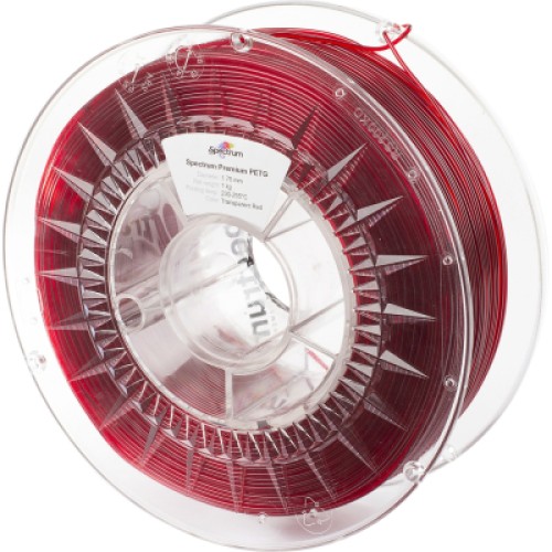 Пластик для 3D-принтера Spectrum PET-G Premium 1.75mm TRANSPARENT RED 1kg (80050) Пластик для 3D-принтера Spectrum PET-G Premium 1.75mm TRANSPARENT RED 1kg (80050)
