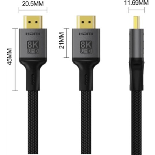 Кабель мультимедийный HDMI M to HDMI M 3.0m V2.1 8K black ColorWay (CW-CBHD089-BK)