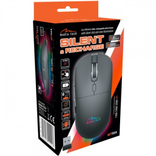 Мышка Media-Tech MT1124 Wireless Black (MT1124)