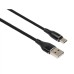 Дата кабель USB 2.0 AM to USB-C 0.3m cylindric nylon back Vinga (VCPDCTCCANB03BK)