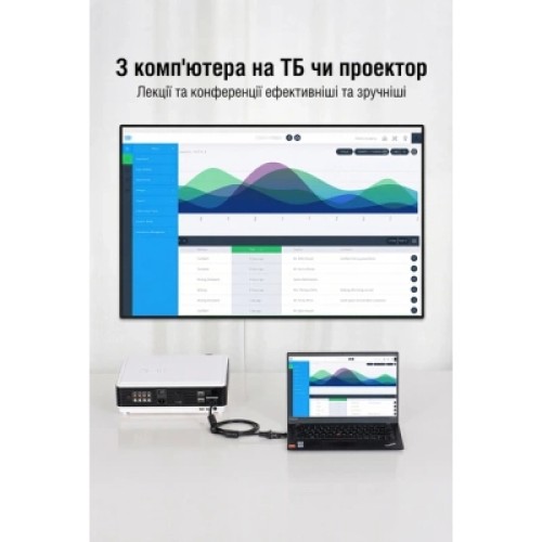 Переходник HDMI M to VGA F 1080P 60Hz 3,5mm Audio Vention (AIDB0)