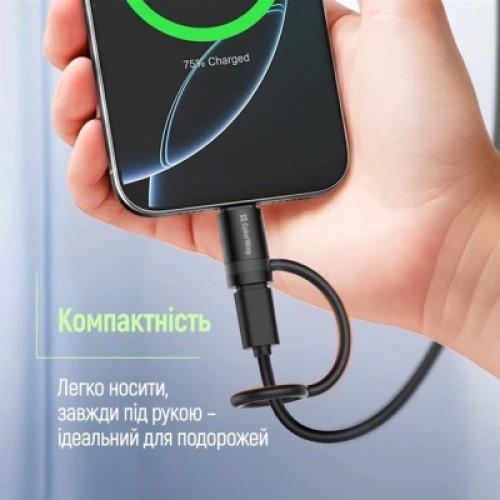 Переходник USB-C F to Lightning M black ColorWay (CW-AD-LC)