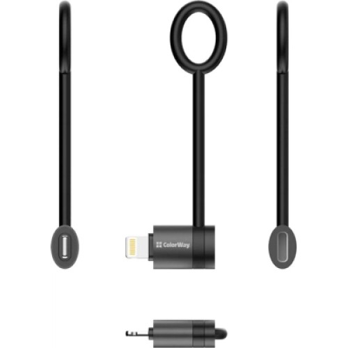 Переходник USB-C F to Lightning M black ColorWay (CW-AD-LC)