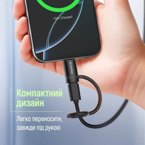 Переходник Lightning F to USB-C M black ColorWay (CW-AD-CL2)