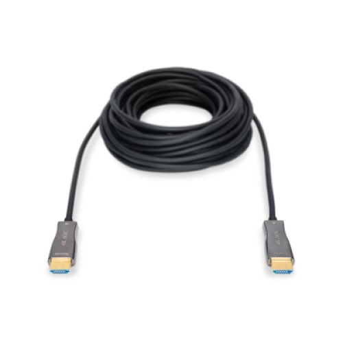 Кабель мультимедийный HDMI M to HDMI M 10m 4K AOC hybrid-fiber black Digitus (AK-330125-100-S) Кабель мультимедийный HDMI M to HDMI M 10m 4K AOC hybrid-fiber black Digitus (AK-330125-100-S)