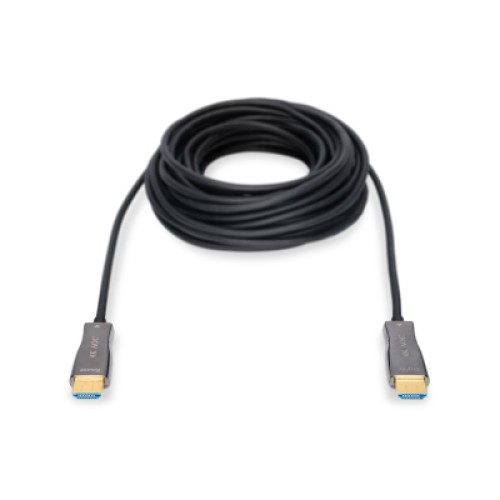 Кабель мультимедийный HDMI M to HDMI M 30m 4K AOC hybrid-fiber black Digitus (AK-330125-300-S) Кабель мультимедийный HDMI M to HDMI M 30m 4K AOC hybrid-fiber black Digitus (AK-330125-300-S)